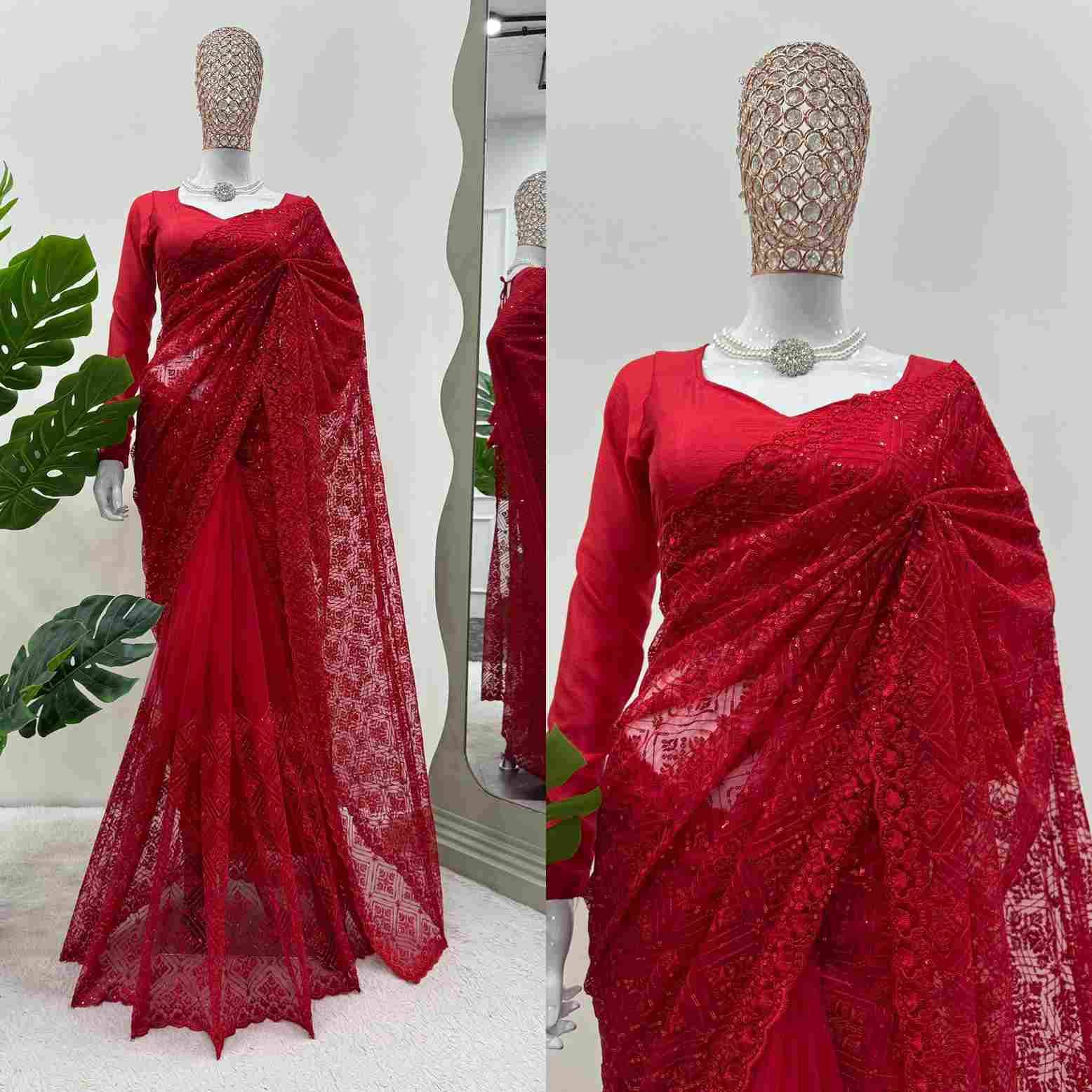 K-507 By Fashid Wholesale Indian Traditional Wear Collection Beautiful Stylish Fancy Colorful Party Wear & Occasional Wear Soft Net Sarees At Wholesale Price