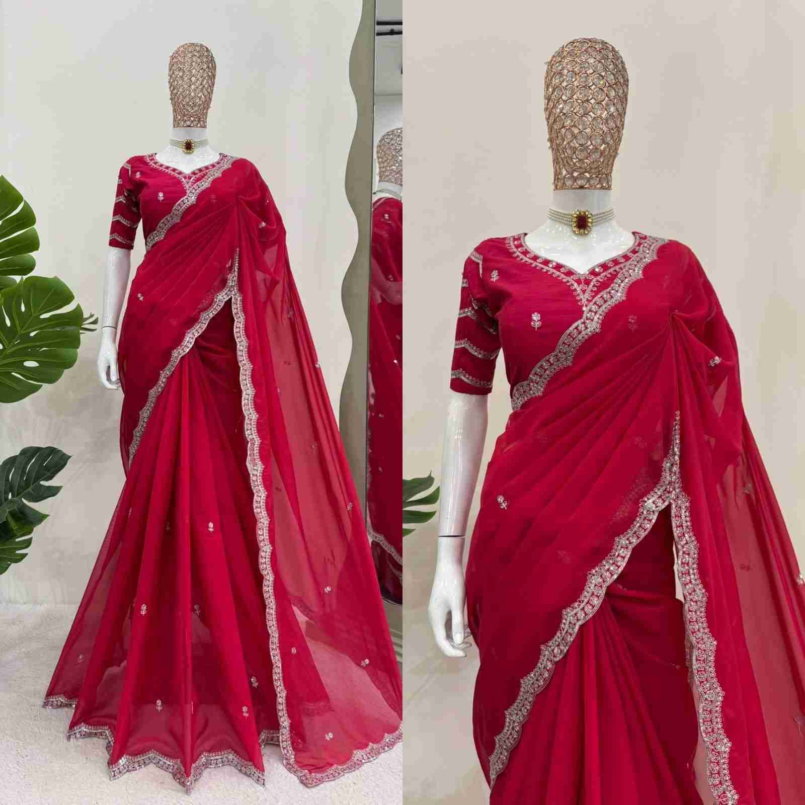 K-574 By Fashid Wholesale Indian Traditional Wear Collection Beautiful Stylish Fancy Colorful Party Wear & Occasional Wear Tibby Silk Sarees At Wholesale Price