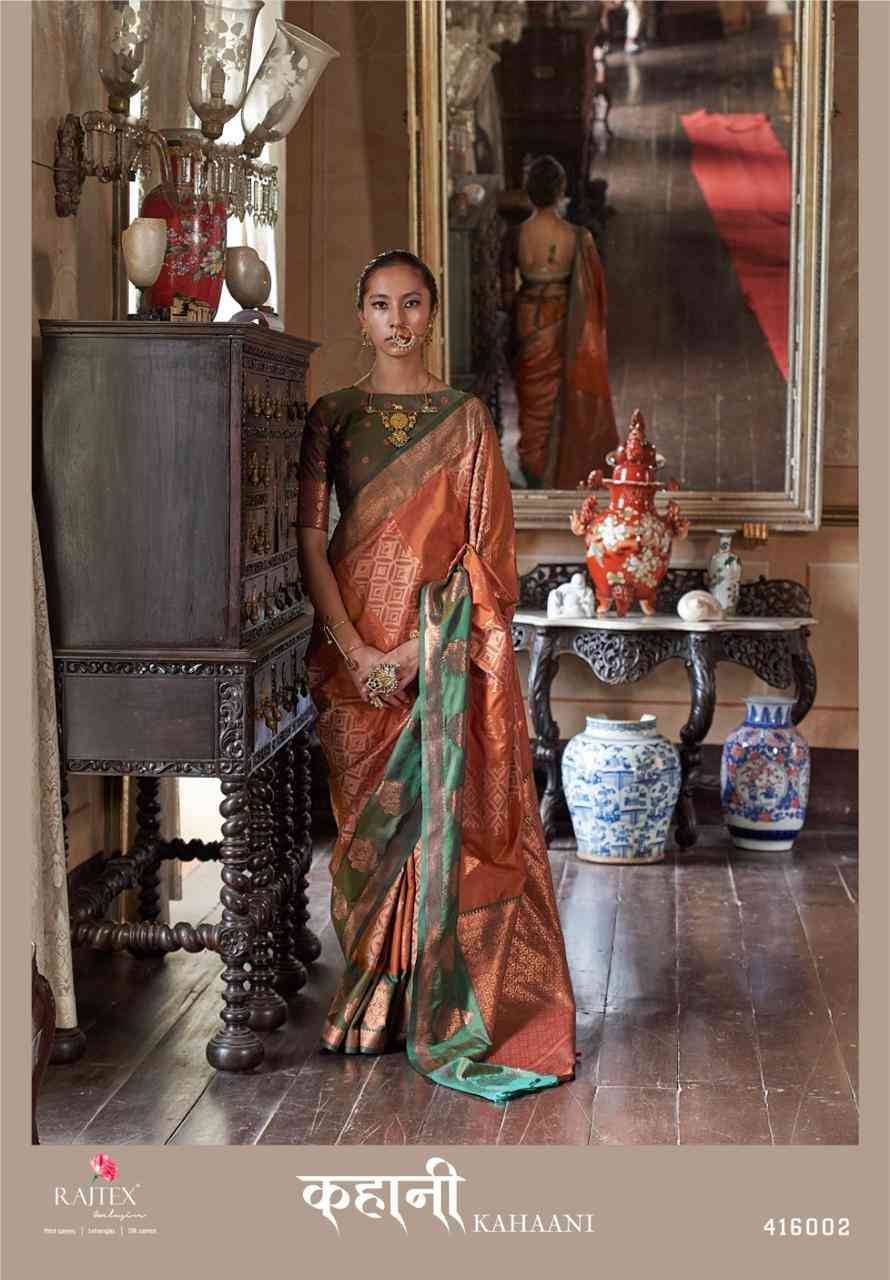 Kahaani By Raj Tex 416001 To 416006 Series Indian Traditional Wear Collection Beautiful Stylish Fancy Colorful Party Wear & Occasional Wear Pure Silk Sarees At Wholesale Price