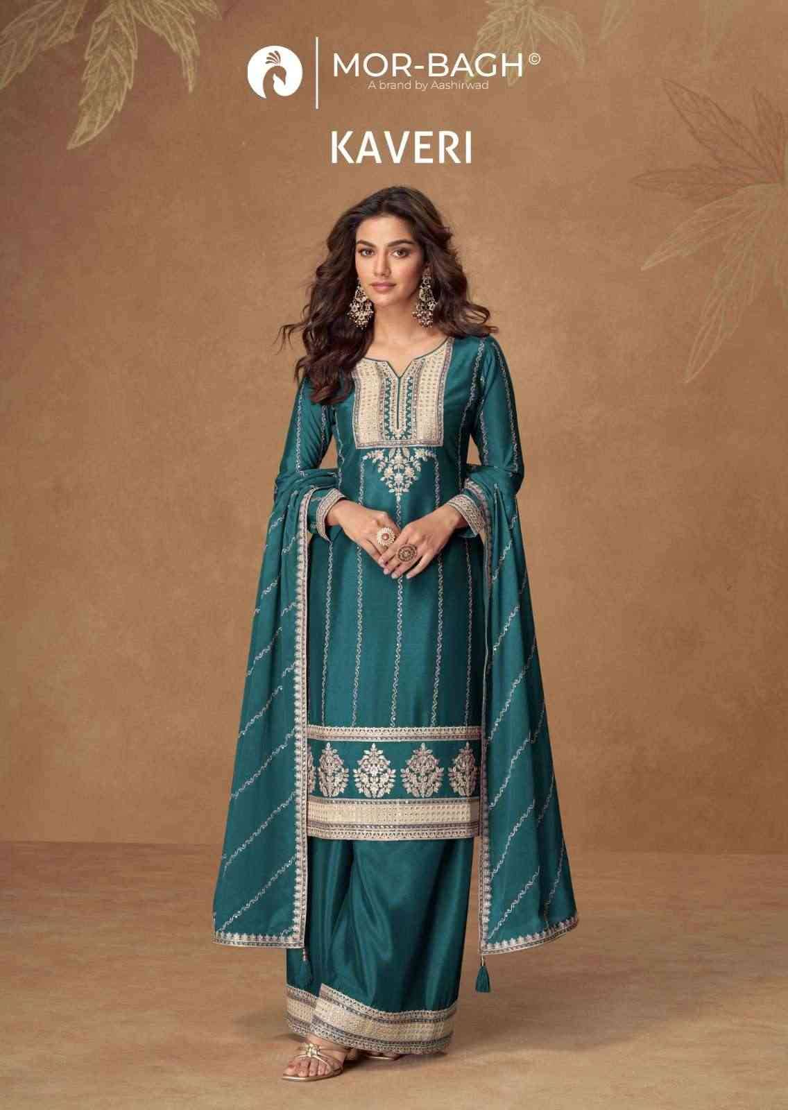 Kaveri By Mor-Bagh 10265 To 10268 Series Beautiful Festive Suits Colorful Stylish Fancy Casual Wear & Ethnic Wear Chinnon Silk With Work Dresses At Wholesale Price