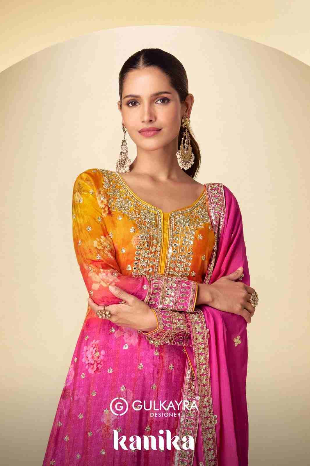 Kanika By Gulkayra Designer 7598 To 7599 Series Beautiful Sharara Suits Colorful Stylish Fancy Casual Wear & Ethnic Wear Chinnon Dresses At Wholesale Price