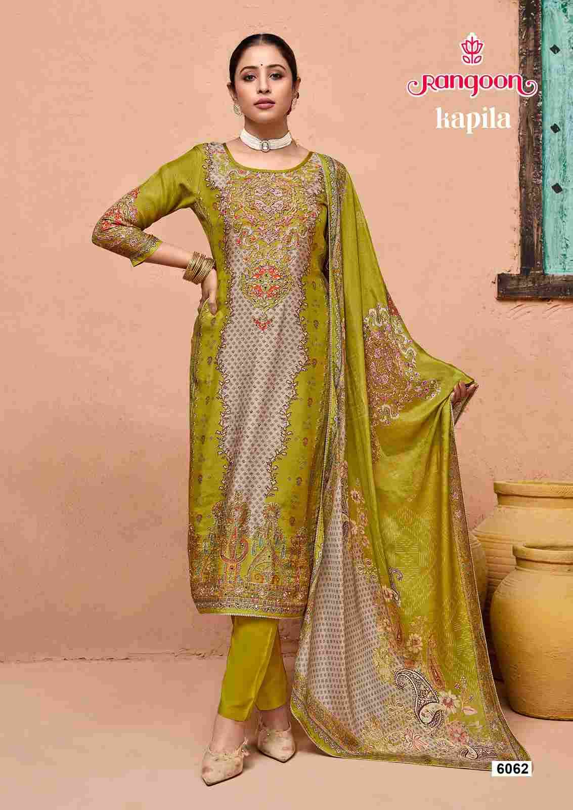 Kapila By Rangoon 6061 To 6064 Series Beautiful Festive Suits Colorful Stylish Fancy Casual Wear & Ethnic Wear Pure Muslin Dresses At Wholesale Price