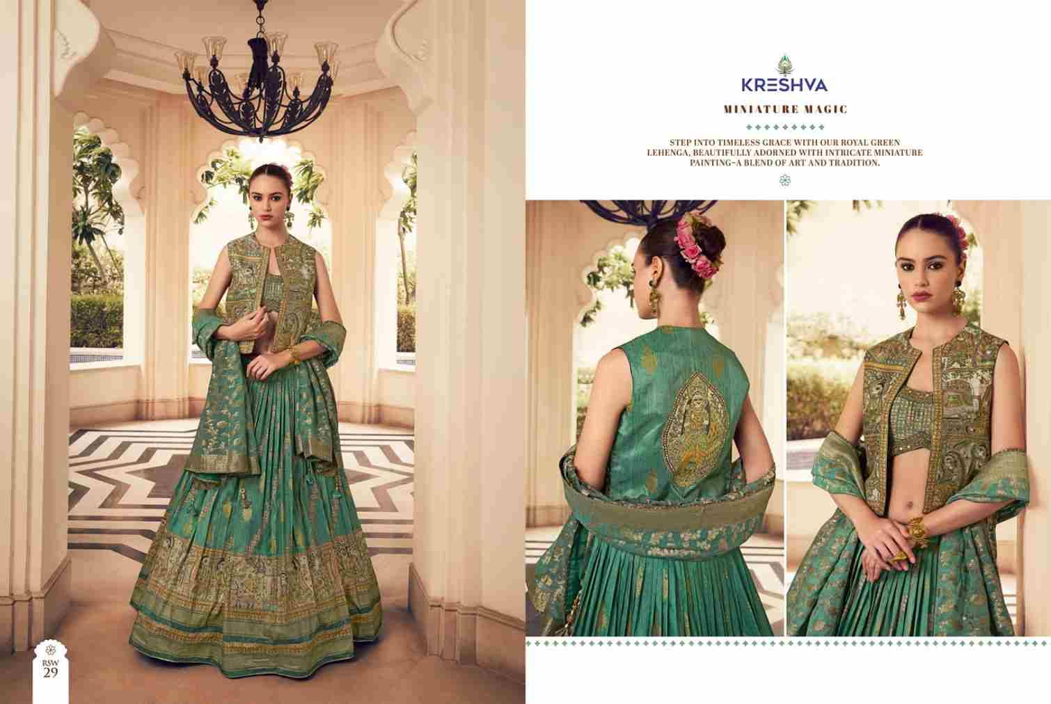 Laxmi By Kreshva 28 To 37 Series Designer Beautiful Wedding Collection Occasional Wear & Party Wear Silk Lehengas At Wholesale Price
