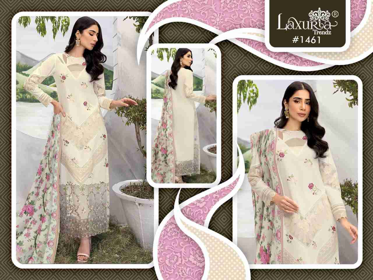 Luxuria Trendz Hit Design 1461 By Luxuria Beautiful Pakistani Suits Stylish Fancy Colorful Party Wear & Occasional Wear Faux Georgette Embroidered Dresses At Wholesale Price