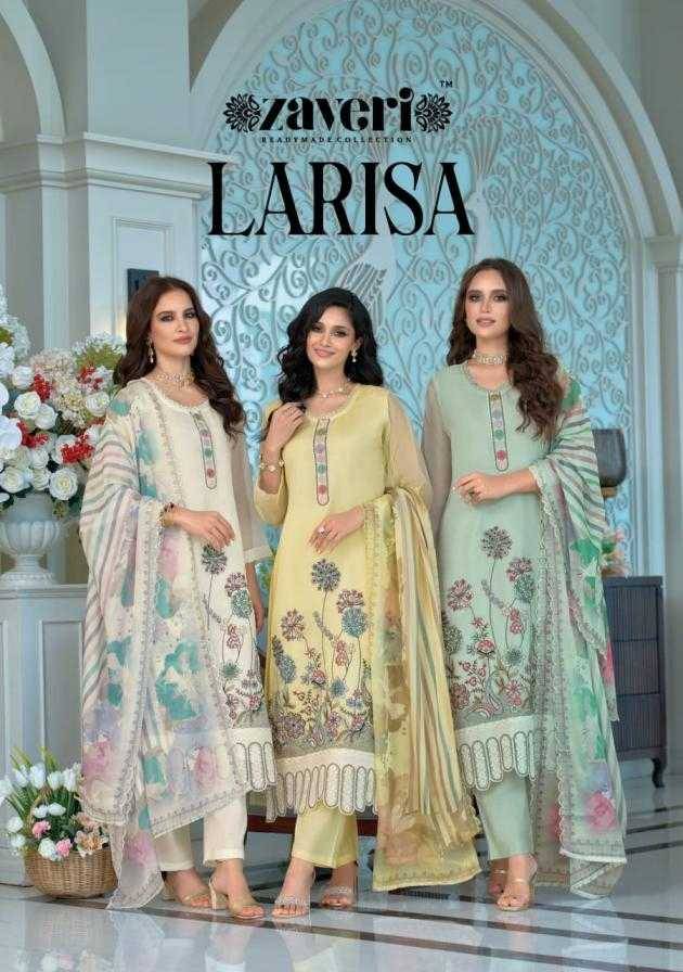 Larisa By Zaveri 1892 To 1894 Series Beautiful Festive Suits Colorful Stylish Fancy Casual Wear & Ethnic Wear Soft Organza Embroidery Dresses At Wholesale Price