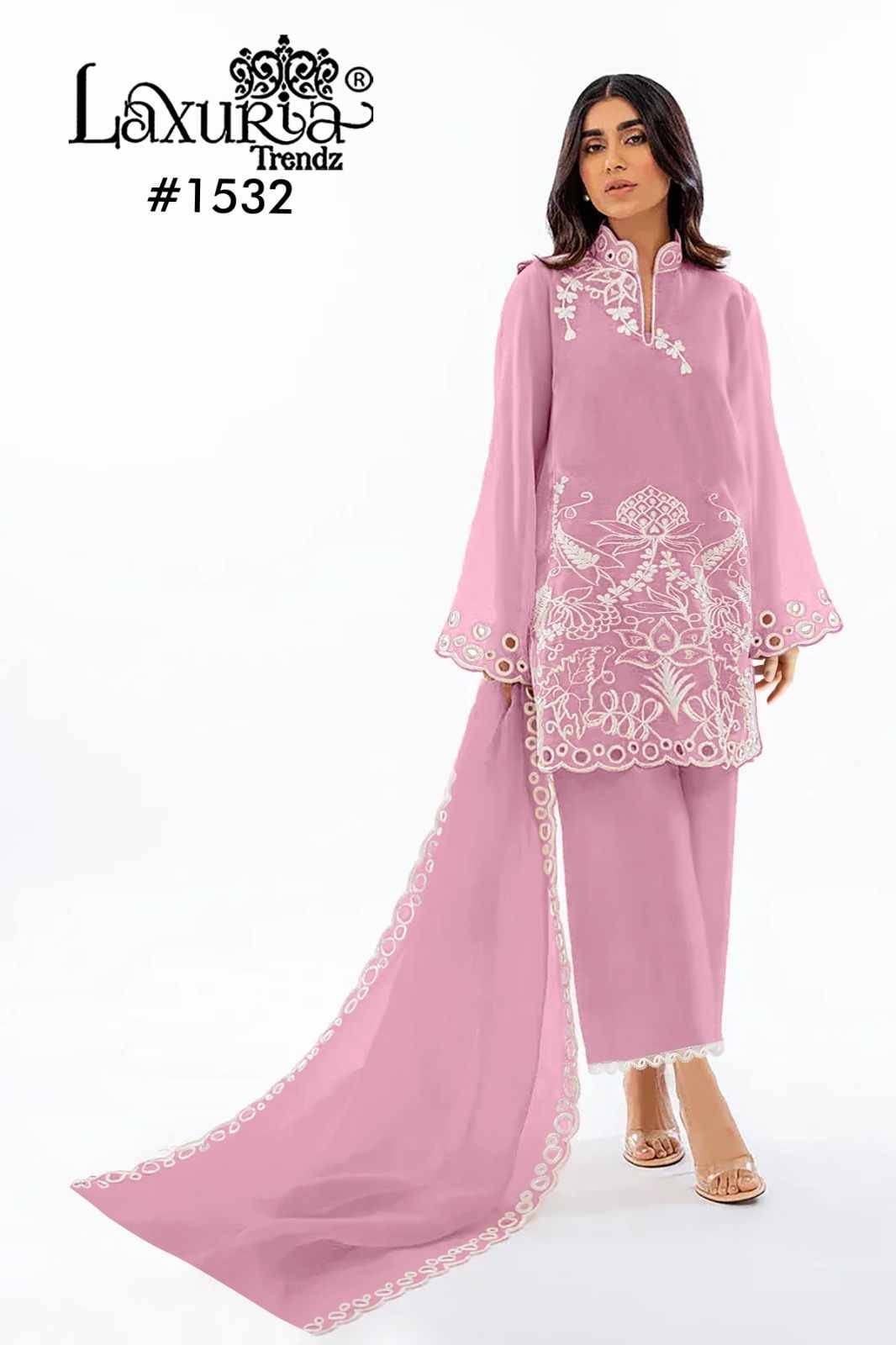 Luxuria Trendz 1532 Colours By Luxuria 1532-A To 1532-B Series Beautiful Pakistani Suits Colorful Stylish Fancy Casual Wear & Ethnic Wear Fancy Dresses At Wholesale Price