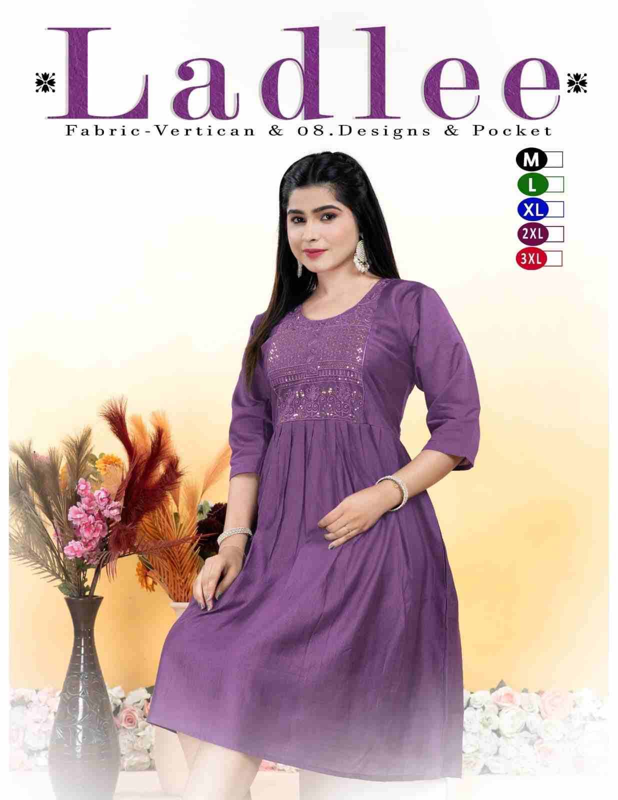 Ladlee By Kaamiri 1001 To 1008 Series Designer Stylish Fancy Colorful Beautiful Party Wear & Ethnic Wear Collection Vertican Kurtis At Wholesale Price