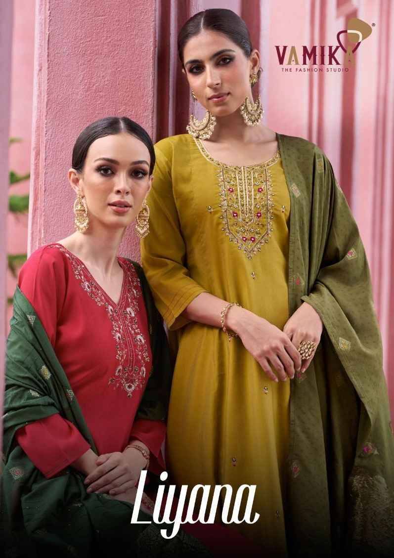 Liyana By Vamika 5301 To 5306 Series Beautiful Stylish Sharara Suits Fancy Colorful Casual Wear & Ethnic Wear & Ready To Wear Viscose Silk Dresses At Wholesale Price