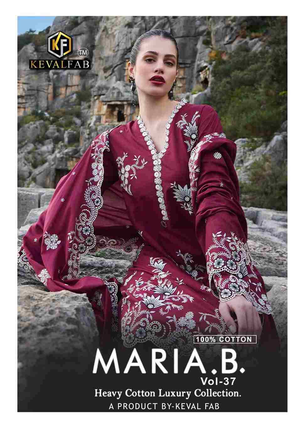 Maria.B. Vol-37 By Keval Fab 37001 To 37006 Series Beautiful Stylish Festive Suits Fancy Colorful Casual Wear & Ethnic Wear & Ready To Wear Heavy Cotton Print Dresses At Wholesale Price
