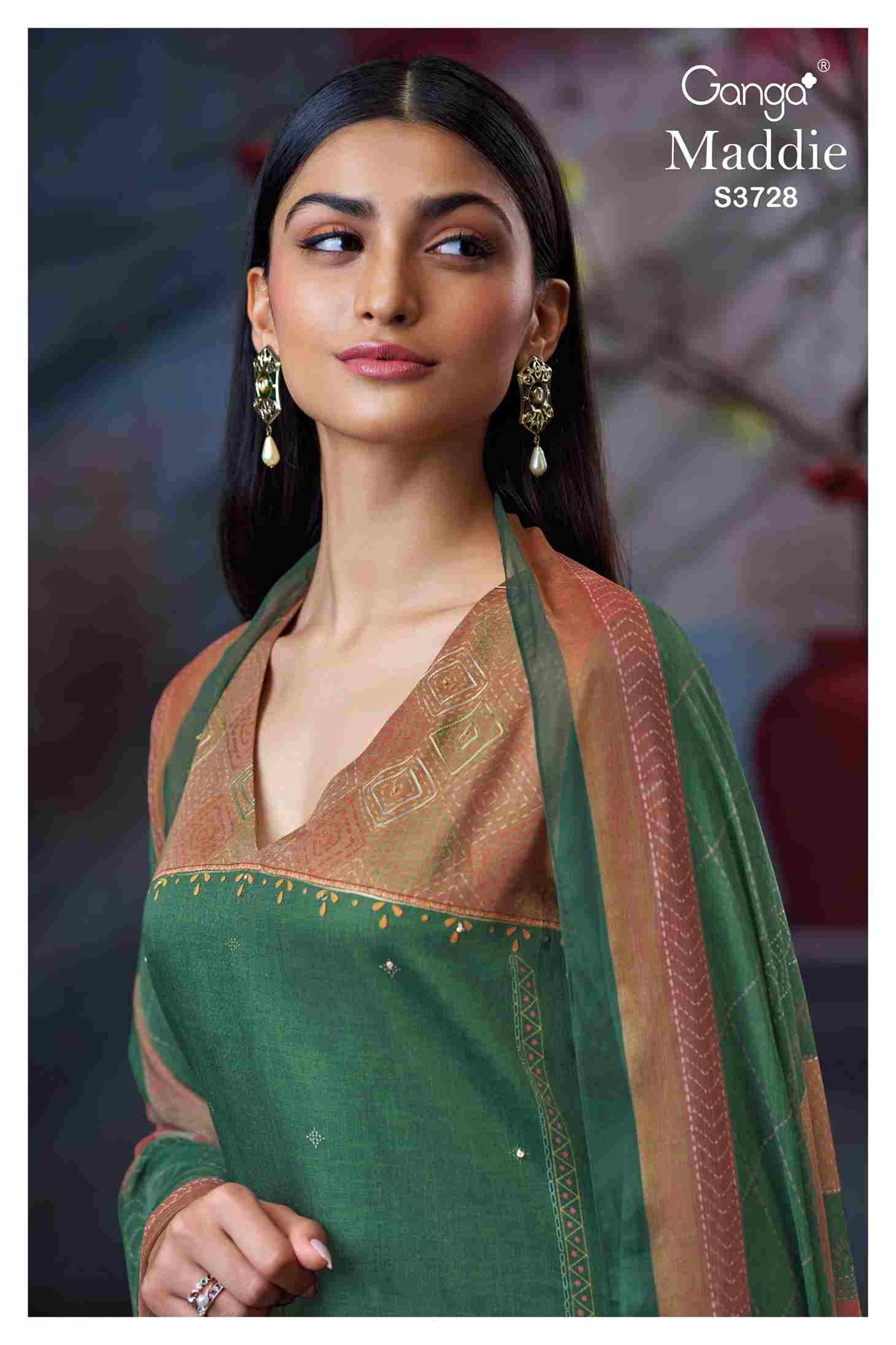 Maddie-3728 By Ganga Fashion 3728-A To 3728-D Series Beautiful Festive Suits Colorful Stylish Fancy Casual Wear & Ethnic Wear Pure Cotton Satin Dresses At Wholesale Price