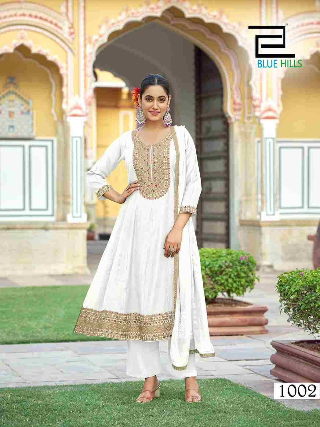 Mumtaz By Blue Hills 1001 To 1004 Series Beautiful Festive Suits Colorful Stylish Fancy Casual Wear & Ethnic Wear Heavy Rayon Dresses At Wholesale Price