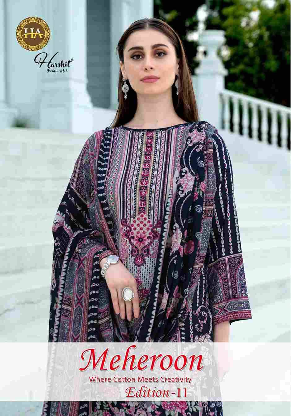 Meheroon Vol-11 By Harshit Fashion Hub 2519-19-01 To 2519-19-06 Series Beautiful Suits Colorful Stylish Fancy Casual Wear & Ethnic Wear Pure Viscose Rayon Print Dresses At Wholesale Price