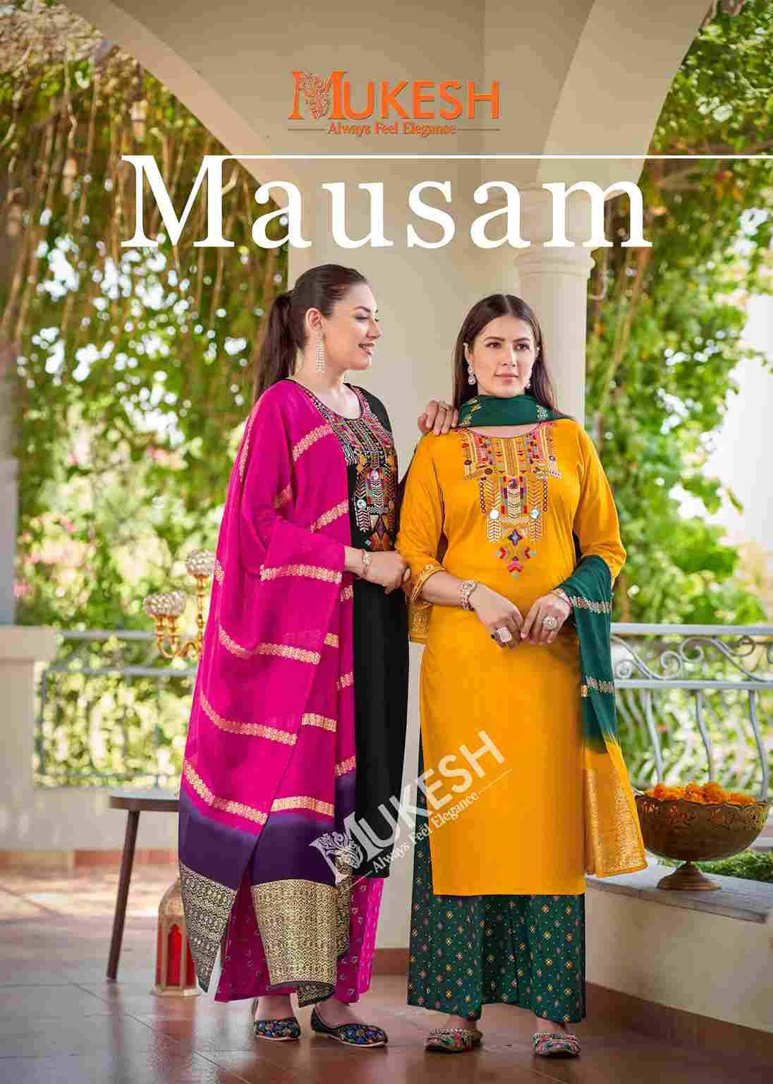 Mausam By Mukesh 1001 To 1008 Series Beautiful Stylish Festive Suits Fancy Colorful Casual Wear & Ethnic Wear & Ready To Wear Rayon Dresses At Wholesale Price