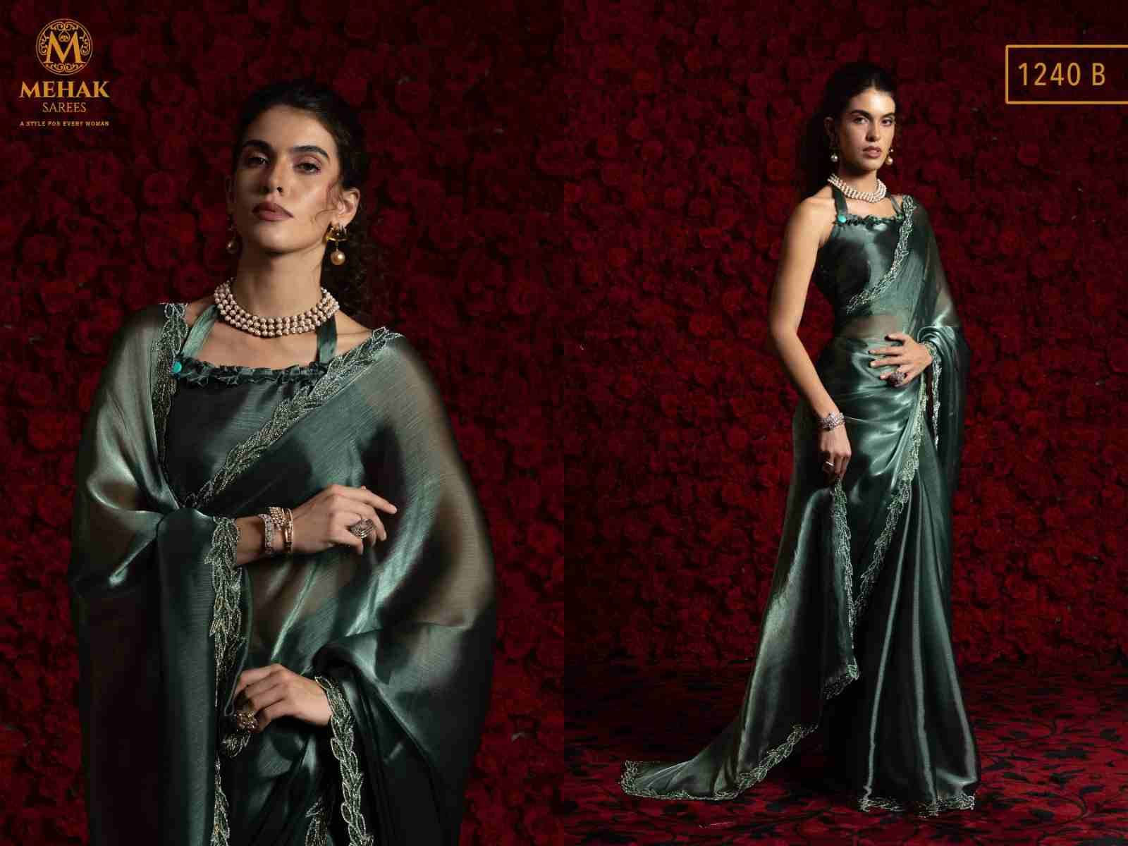 Mehak 1240 Colours By Mehak 1240-A To 1240-F Series Indian Traditional Wear Collection Beautiful Stylish Fancy Colorful Party Wear & Occasional Wear Chiffon Sarees At Wholesale Price
