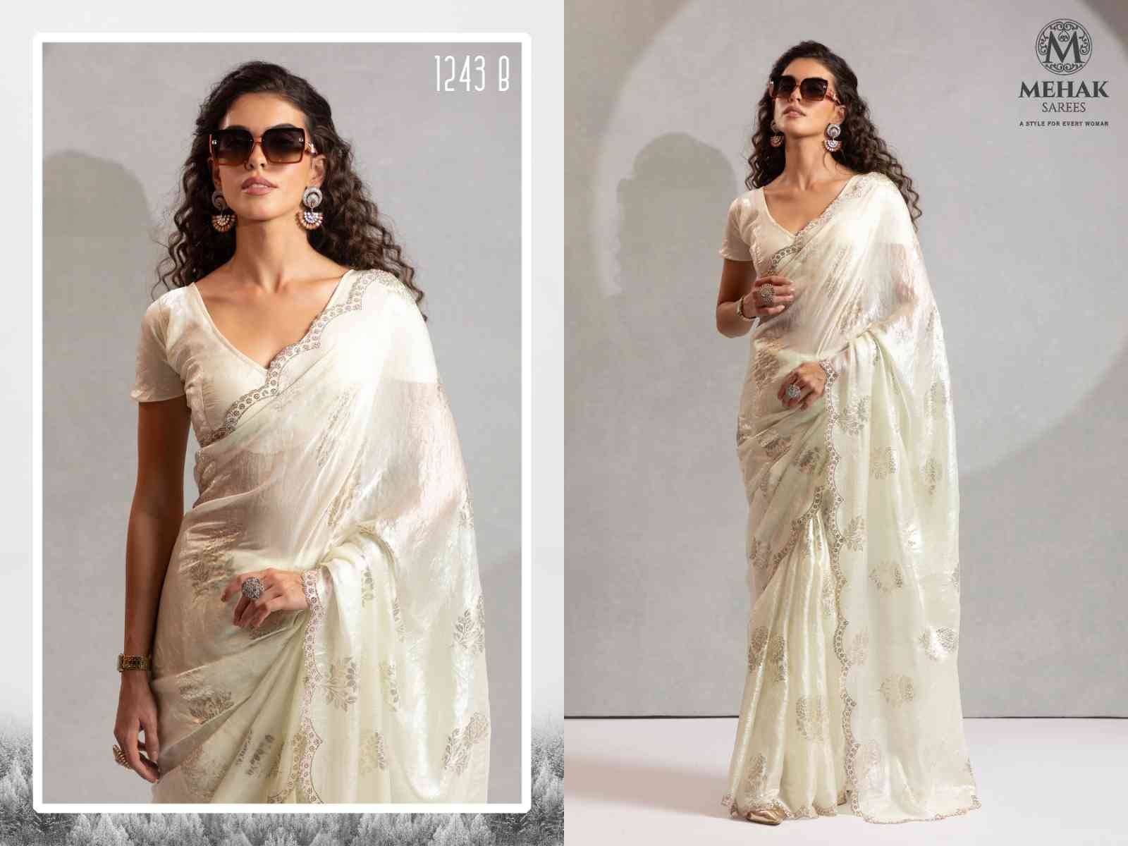 Mehak 1243 Colours By Mehak 1243-A To 1243-D Series Indian Traditional Wear Collection Beautiful Stylish Fancy Colorful Party Wear & Occasional Wear Satin Silk Sarees At Wholesale Price