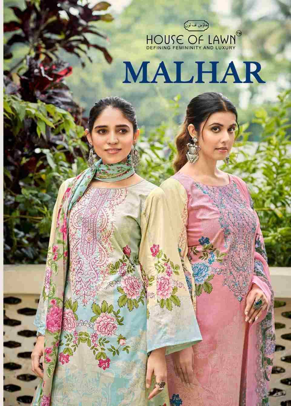 Malhar By House Of Lawn 1001 To 1006 Series Beautiful Festive Suits Stylish Fancy Colorful Casual Wear & Ethnic Wear Pure Cotton Print Dresses At Wholesale Price