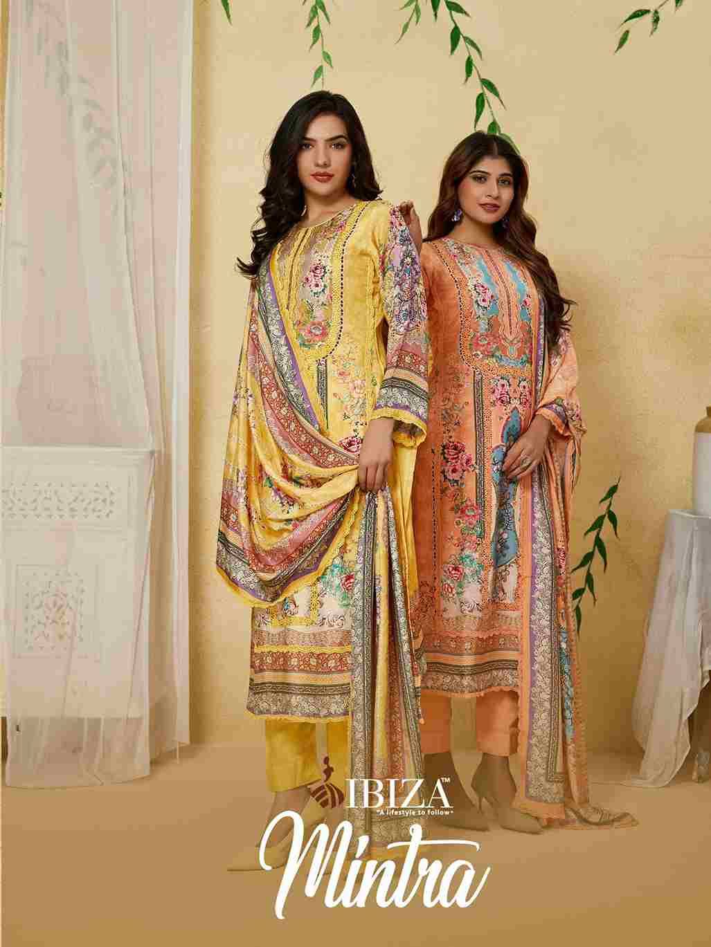 Mintra By Ibiza 15960 To 15963 Series Designer Festive Suits Beautiful Fancy Stylish Colorful Party Wear & Occasional Wear Pure Bemberg Muslin Dresses At Wholesale Price