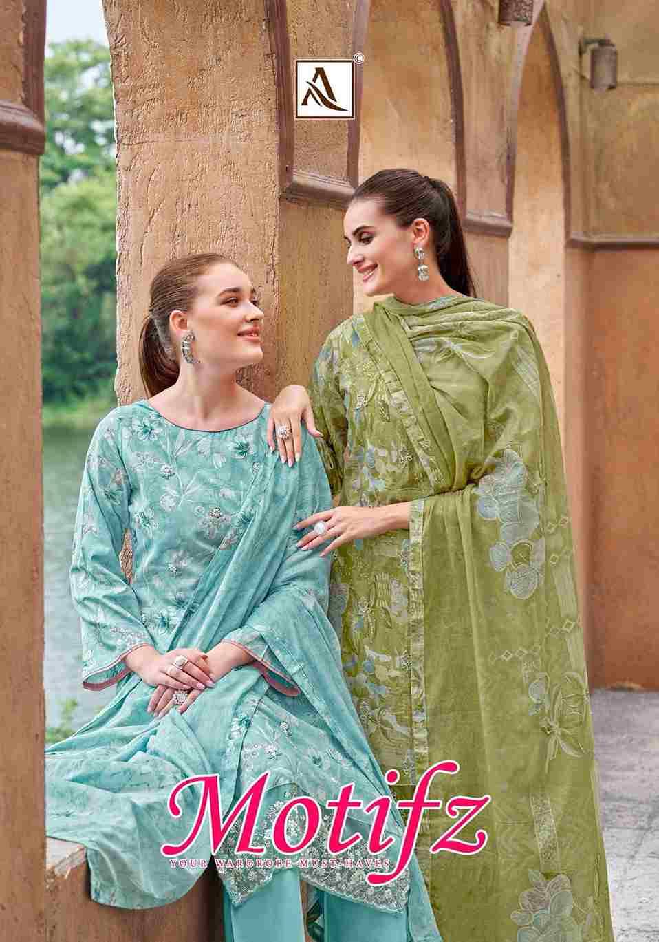 Motifz By Alok Suit 2017-826-01 To 2017-826-06 Series Beautiful Festive Suits Colorful Stylish Fancy Casual Wear & Ethnic Wear Pure Cambric Cotton Dresses At Wholesale Price