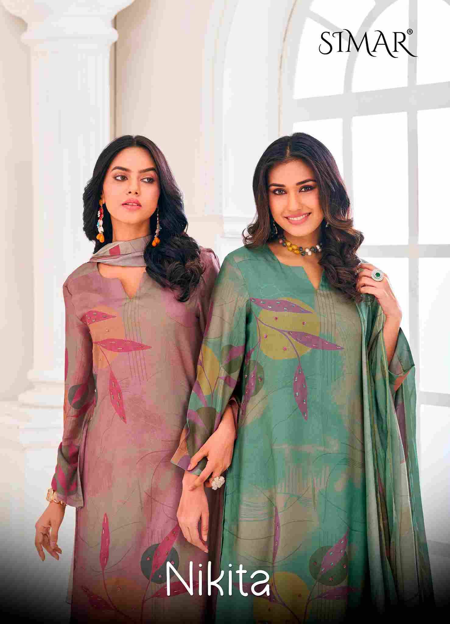 Nikita By Simar 9079-A To 9079-D Series Designer Festive Suits Beautiful Stylish Fancy Colorful Party Wear & Occasional Wear Pure Viscose Muslin Dresses At Wholesale Price