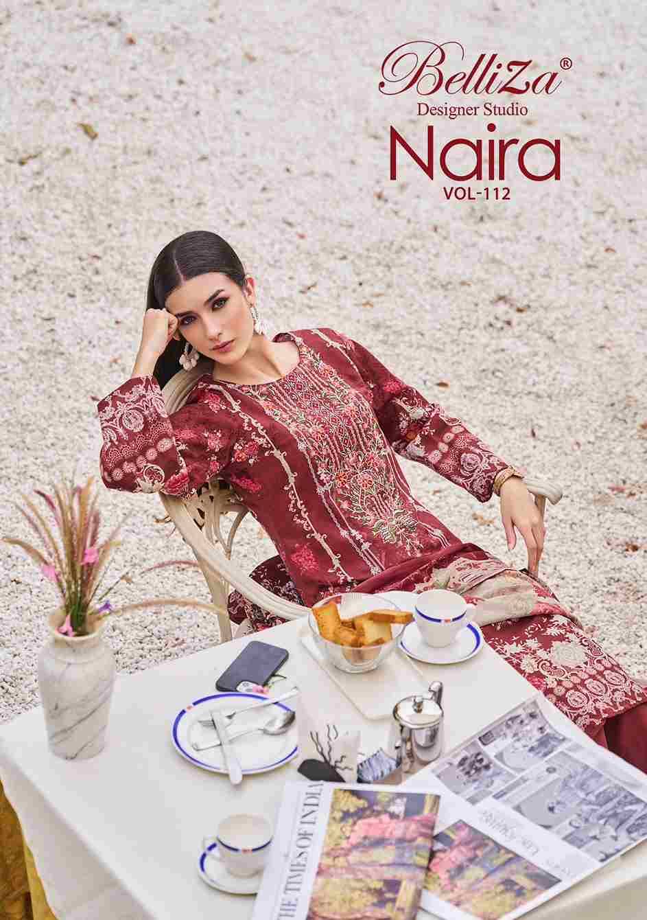 Naira Vol-112 By Belliza 868-001 To 868-008 Series Beautiful Festive Suits Stylish Fancy Colorful Casual Wear & Ethnic Wear Pure Cotton Print Dresses At Wholesale Price