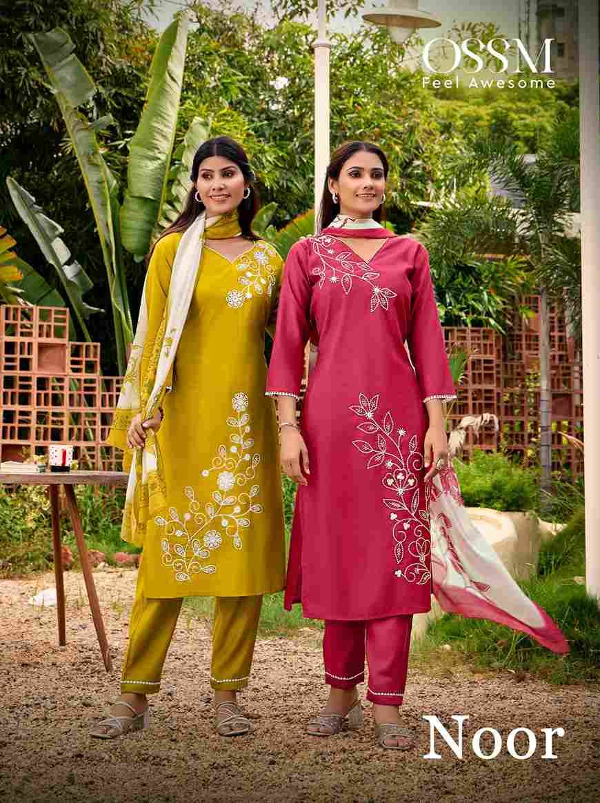 Noor By Ossm 101 To 106 Series Beautiful Festive Suits Colorful Stylish Fancy Casual Wear & Ethnic Wear Vertican Silk Dresses At Wholesale Price