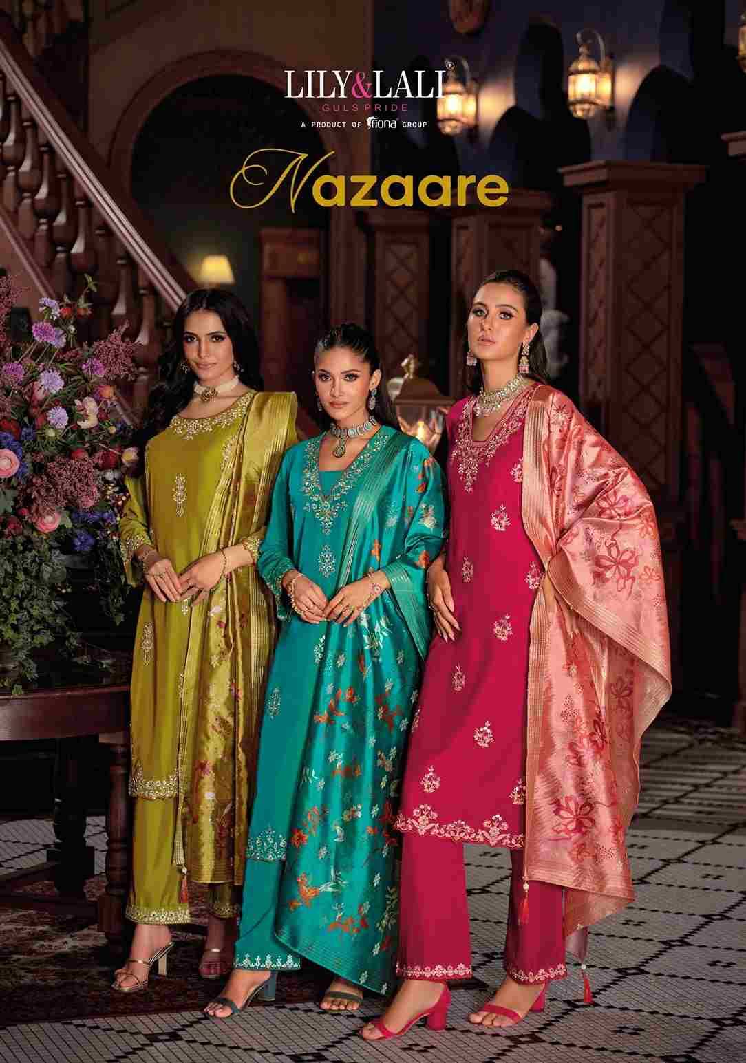 Nazaare By Lily And Lali 27601 To 27604 Series Beautiful Festive Suits Colorful Stylish Fancy Casual Wear & Ethnic Wear Viscose Silk Embroidery Dresses At Wholesale Price