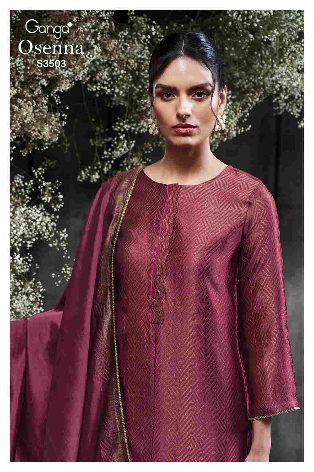 Osenna-3503 By Ganga Fashion 3503-A To 3503-D Series Beautiful Festive Suits Colorful Stylish Fancy Casual Wear & Ethnic Wear Premium Viscose Woven Jacquard Dresses At Wholesale Price