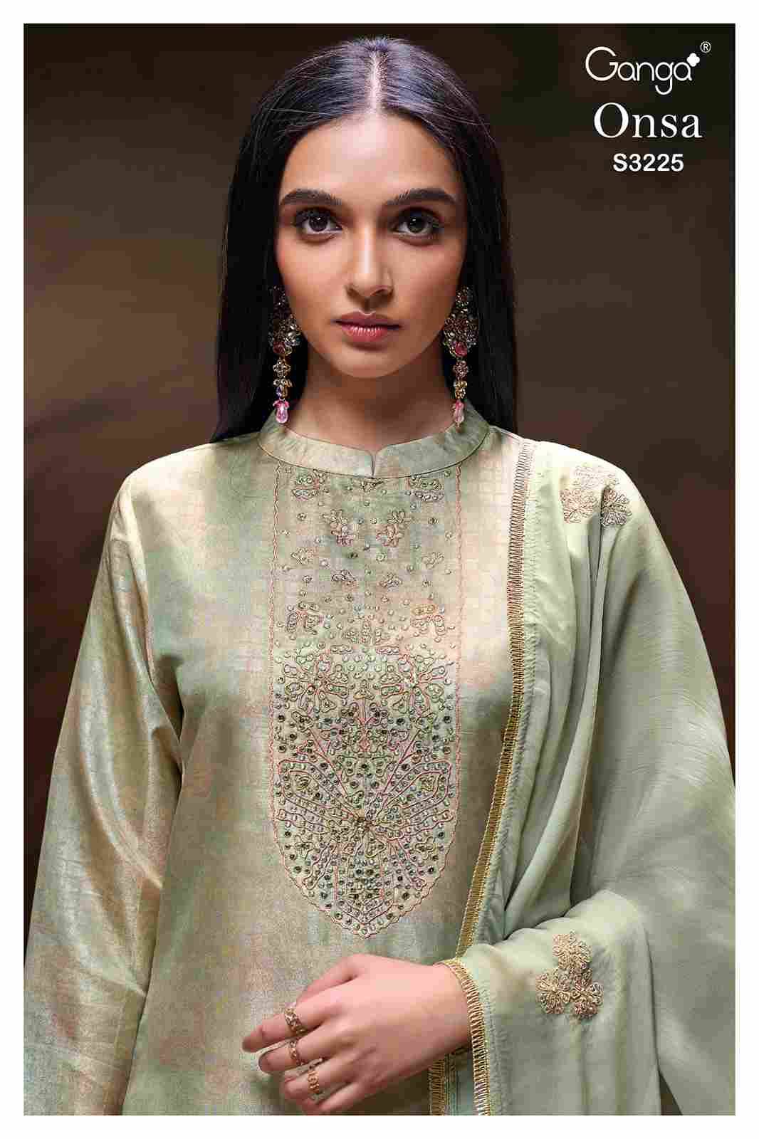 Onsa-3225 By Ganga Fashion 3225-A To 3225-B Series Beautiful Festive Suits Colorful Stylish Fancy Casual Wear & Ethnic Wear Pure Bemberg Silk Dresses At Wholesale Price
