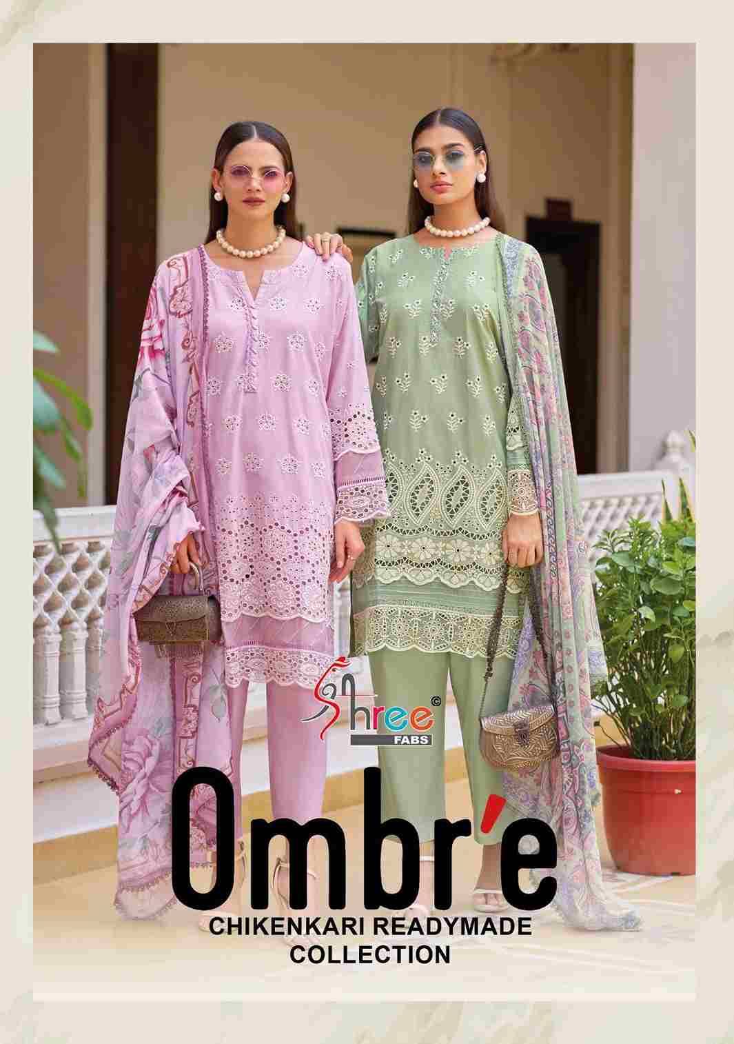 Ombre Chikankari Readymade Collection By Shree Fabs 1001 To 1004 Series Beautiful Pakistani Suits Colorful Stylish Fancy Casual Wear & Ethnic Wear Cambric Lawn Cotton Embroidered Dresses At Wholesale Price