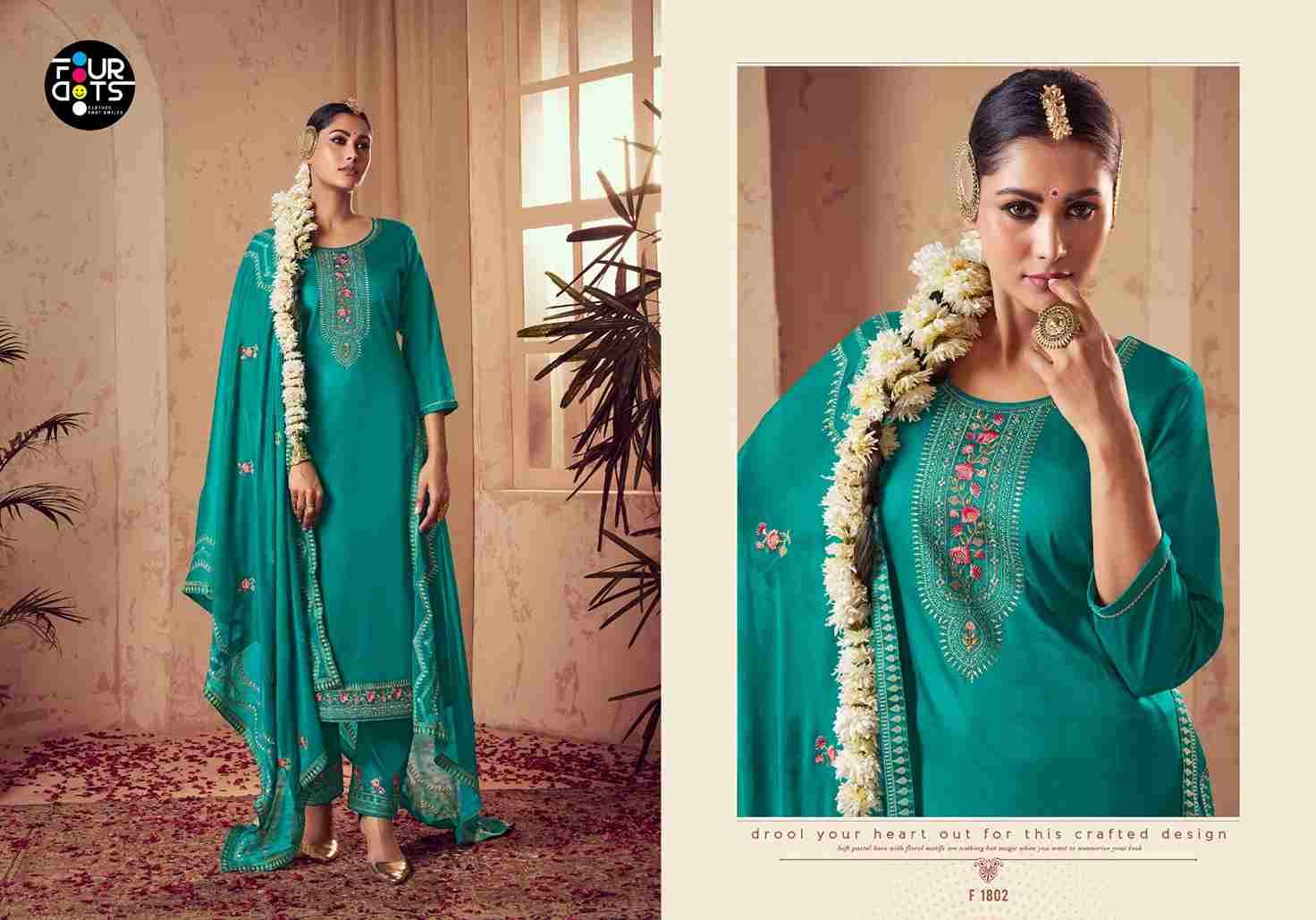 Pallav By Four Dots 1801 To 1804 Series Beautiful Festive Suits Colorful Stylish Fancy Casual Wear & Ethnic Wear Jam Cotton Dresses At Wholesale Price