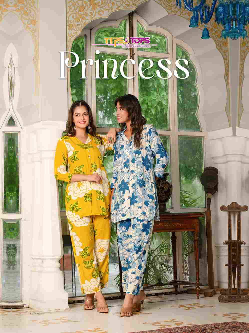 Princess By Tips And Tops 101 To 106 Series Designer Stylish Fancy Colorful Beautiful Party Wear & Ethnic Wear Collection Heavy Rayon Co-Ord At Wholesale Price