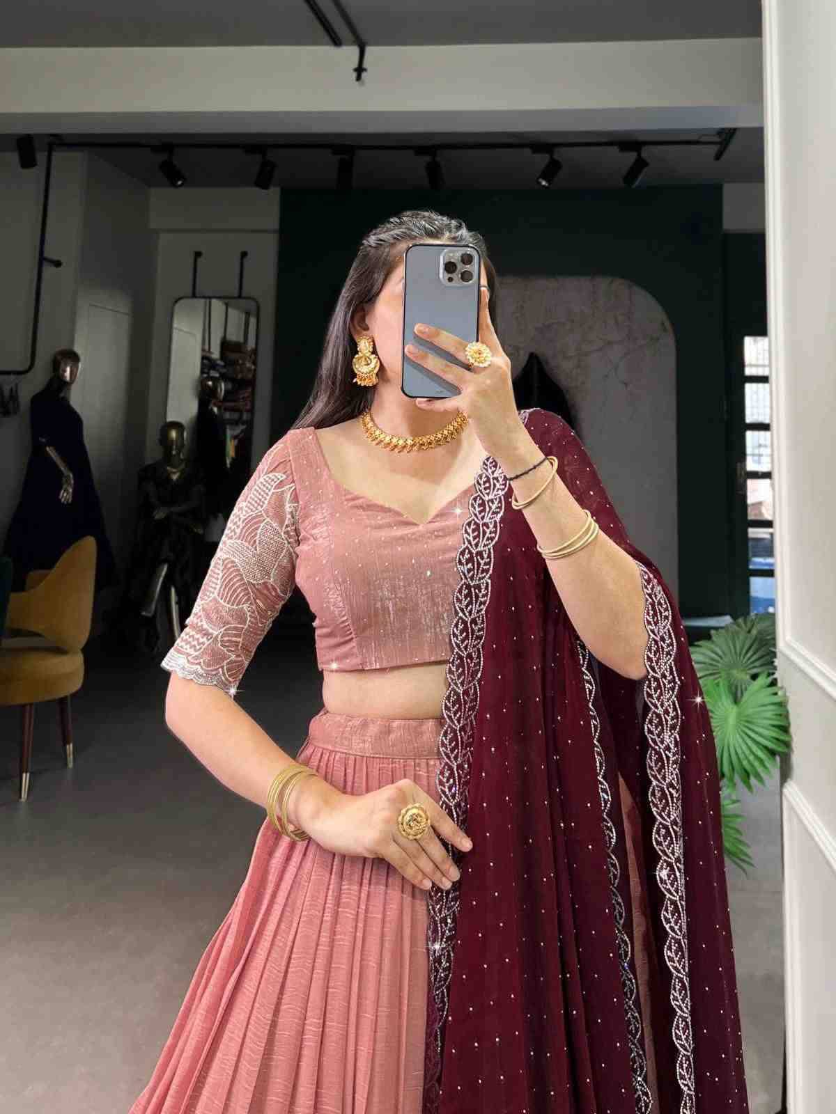 Pc-09 By Fashid Wholesale 01 To 04 Series Wear Collection Beautiful Stylish Colorful Fancy Party Wear & Occasional Wear Silver Glossy Lehengas At Wholesale Price