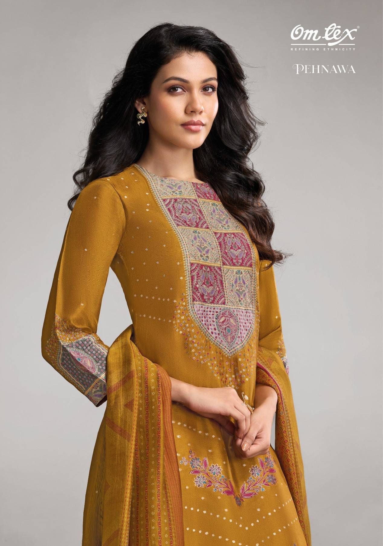 Pehnawa By Om Tex 7751-A To 7751-D Series Beautiful Suits Stylish Fancy Colorful Party Wear & Ethnic Wear Silk Jacquard Dresses At Wholesale Price