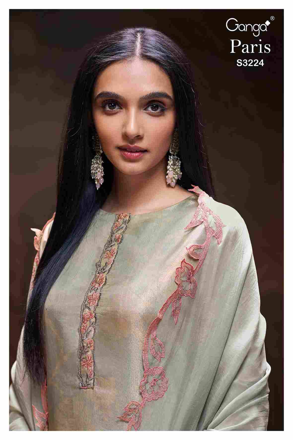 Paris-3224 By Ganga Fashion 3224-A To 3224-B Series Beautiful Festive Suits Colorful Stylish Fancy Casual Wear & Ethnic Wear Pure Bemberg Silk Dresses At Wholesale Price