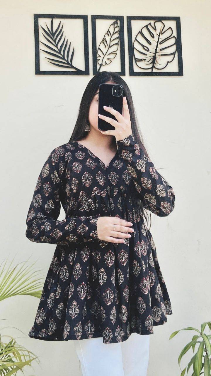 Peplum By Kaamiri 01 To 06 Series Designer Stylish Fancy Colorful Beautiful Party Wear & Ethnic Wear Collection Cotton Printed Tops At Wholesale Price