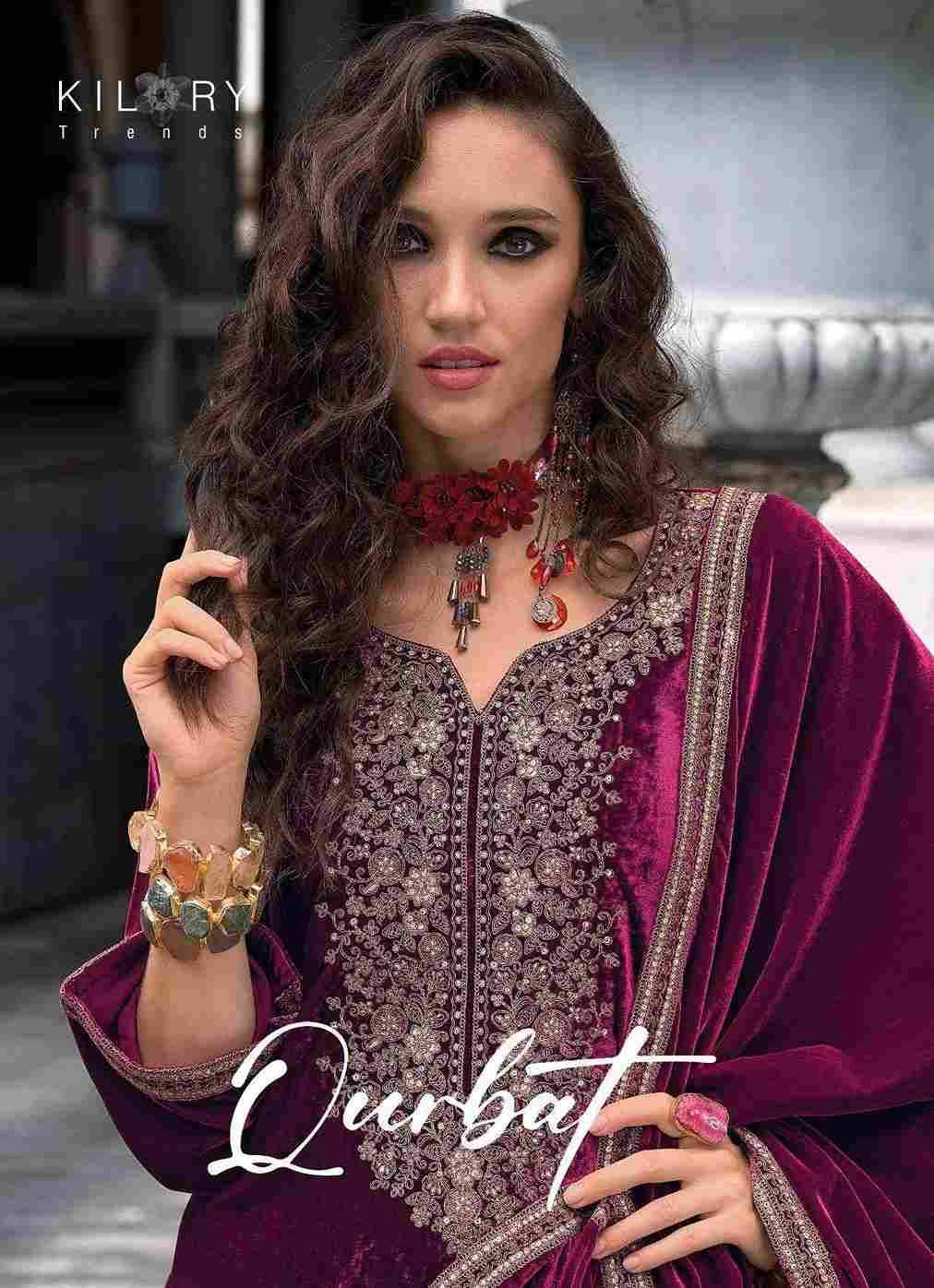 Qurbat By Kilory 1081 To 1086 Series Beautiful Festive Suits Colorful Stylish Fancy Casual Wear & Ethnic Wear Premium Velvet Dresses At Wholesale Price