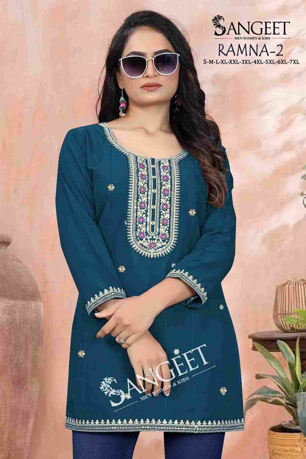 Ramna Vol-2 By Sangeet 1001 To 1008 Series Designer Stylish Fancy Colorful Beautiful Party Wear & Ethnic Wear Collection Heavy Rayon Kurtis At Wholesale Price