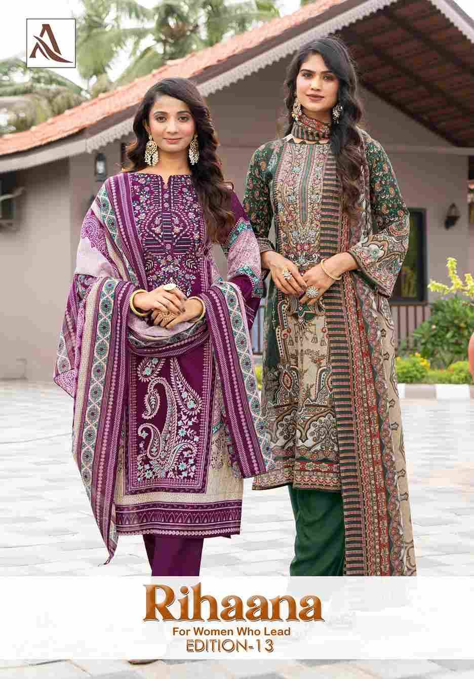 Rihaana Vol-13 By Alok Suit 2520-20-01 To 2520-20-08 Series Beautiful Festive Suits Stylish Fancy Colorful Casual Wear & Ethnic Wear Pure Cambric Cotton Print Dresses At Wholesale Price
