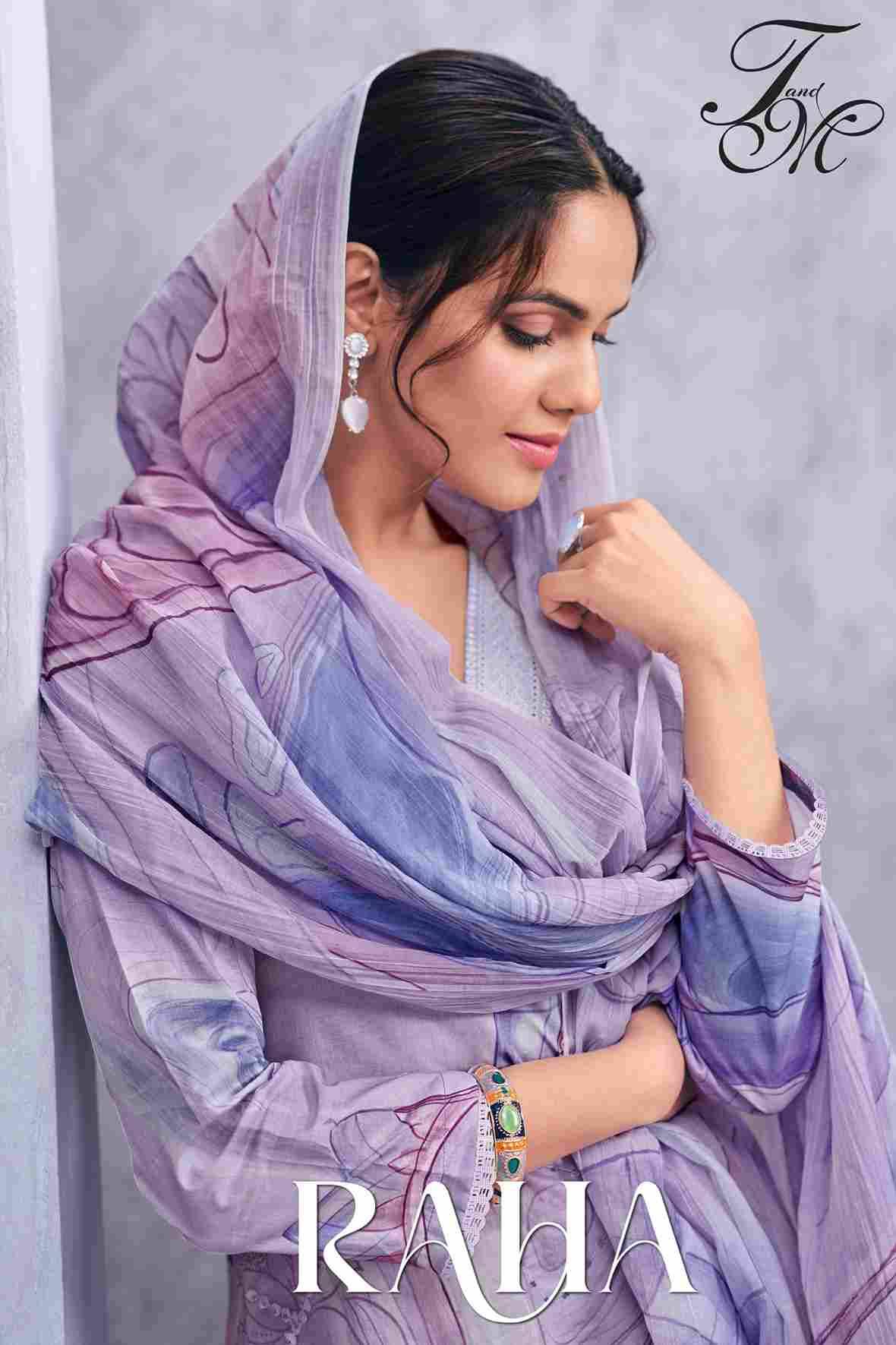 Raha By T And M Designer Studio Beautiful Festive Suits Colorful Stylish Fancy Casual Wear & Ethnic Wear Pure Lawn Cotton Dresses At Wholesale Price