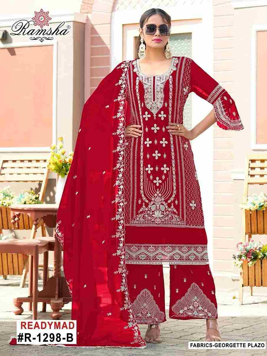 Ramsha 1298 Colours By Ramsha 1298-A To 1298-D Series Beautiful Pakistani Suits Colorful Stylish Fancy Casual Wear & Ethnic Wear Georgette Dresses At Wholesale Price