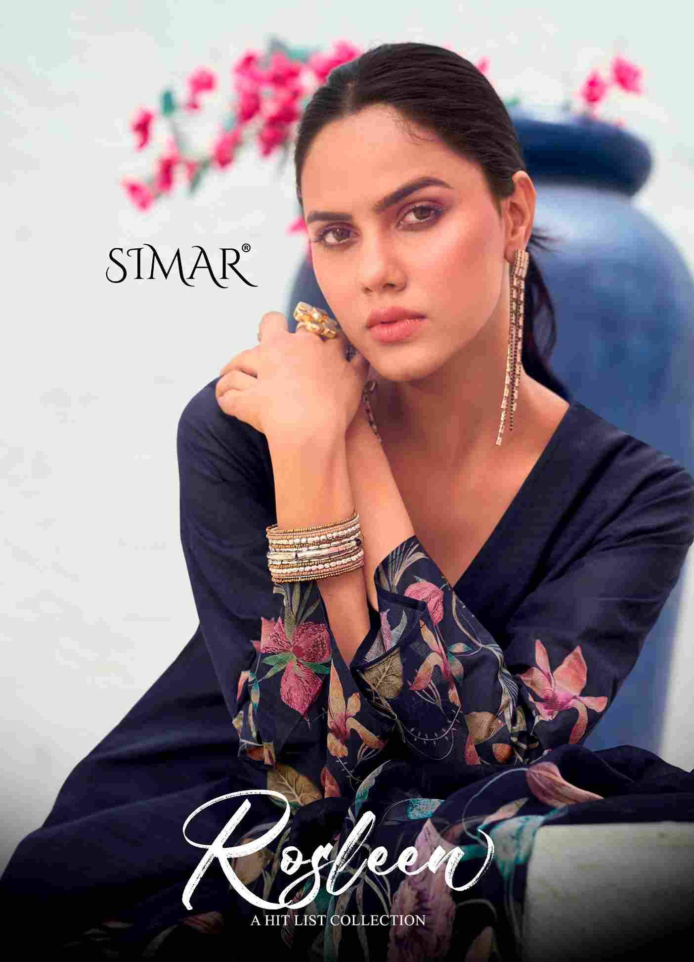 Rosleen-9057 By Simar 9057-A To 9057-D Series Designer Festive Suits Beautiful Stylish Fancy Colorful Party Wear & Occasional Wear Pure Burberry Dresses At Wholesale Price