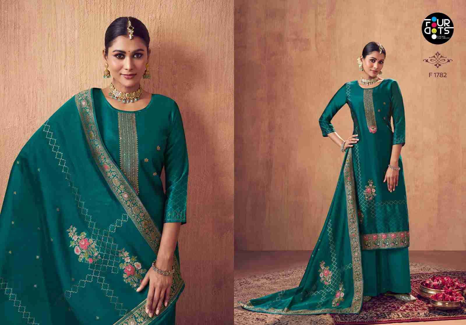 Rangraag By Four Dots 1781 To 1784 Series Designer Stylish Fancy Colorful Beautiful Party Wear & Ethnic Wear Collection Jacquard Silk Dresses At Wholesale Price