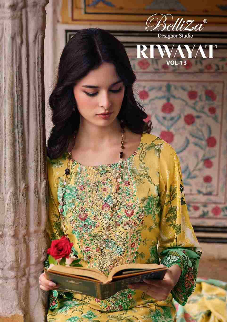 Riwayat Vol-13 By Belliza 871-001 To 871-008 Series Beautiful Festive Suits Stylish Fancy Colorful Casual Wear & Ethnic Wear Pure Viscose Rayon Print Dresses At Wholesale Price