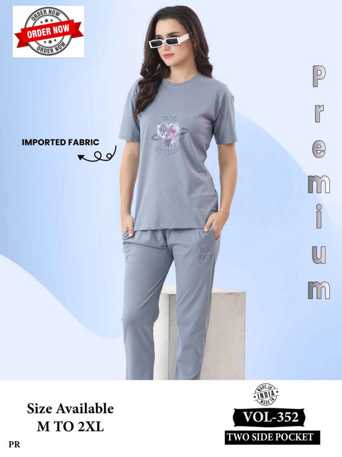 Summer Special Vol-352 By Kaamiri 352-A To 352-F Series Beautiful Stylish Fancy Colorful Casual Wear & Ethnic Wear Imported Night Suits At Wholesale Price