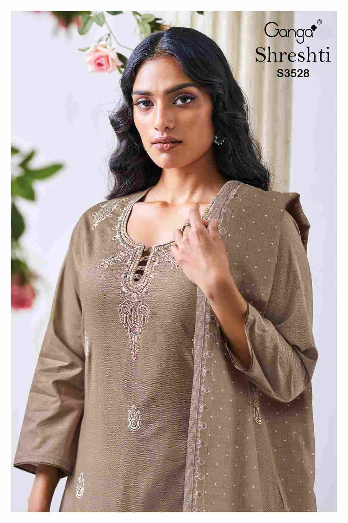 Shreshti-3528 By Ganga Fashion 3528-A To 3528-D Series Beautiful Festive Suits Colorful Stylish Fancy Casual Wear & Ethnic Wear Cotton Dresses At Wholesale Price