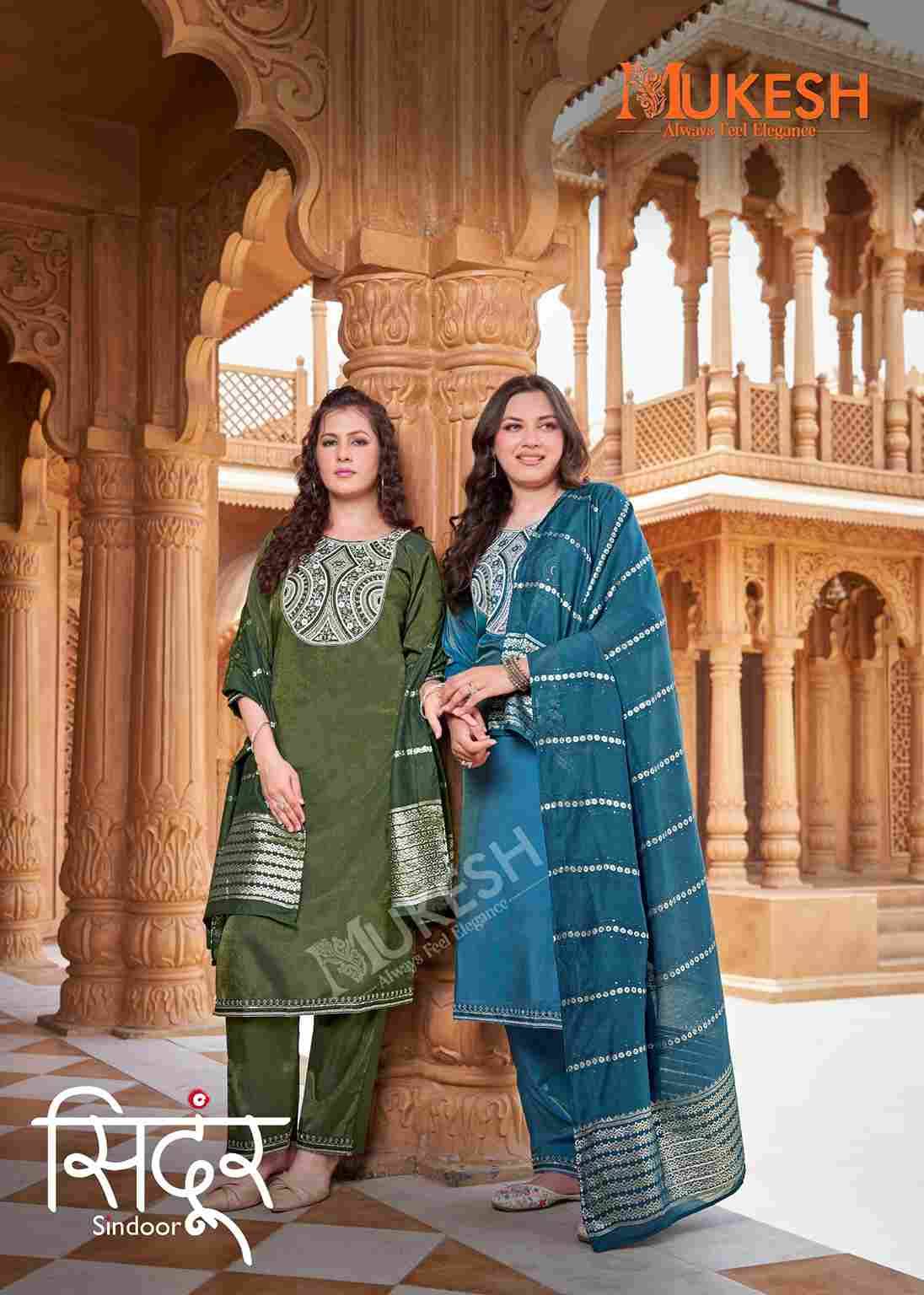 Sindoor By Mukesh 1001 To 1004 Series Beautiful Suits Colorful Stylish Fancy Casual Wear & Ethnic Wear Roman Shimmer Dresses At Wholesale Price