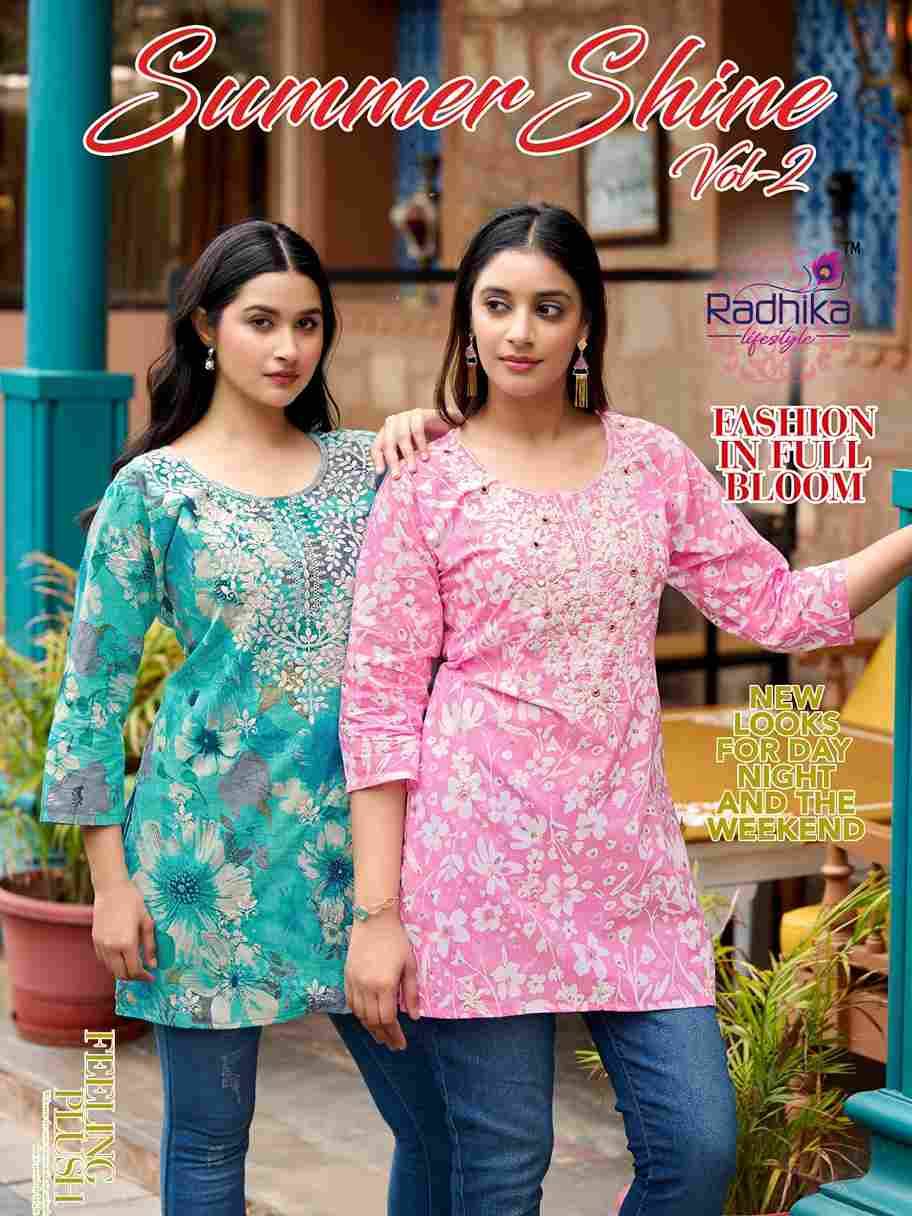 Summer Shine Vol-2 By Radhika Lifestyle 2001 To 2010 Series Designer Stylish Fancy Colorful Beautiful Party Wear & Ethnic Wear Collection Pure Cotton Tops At Wholesale Price
