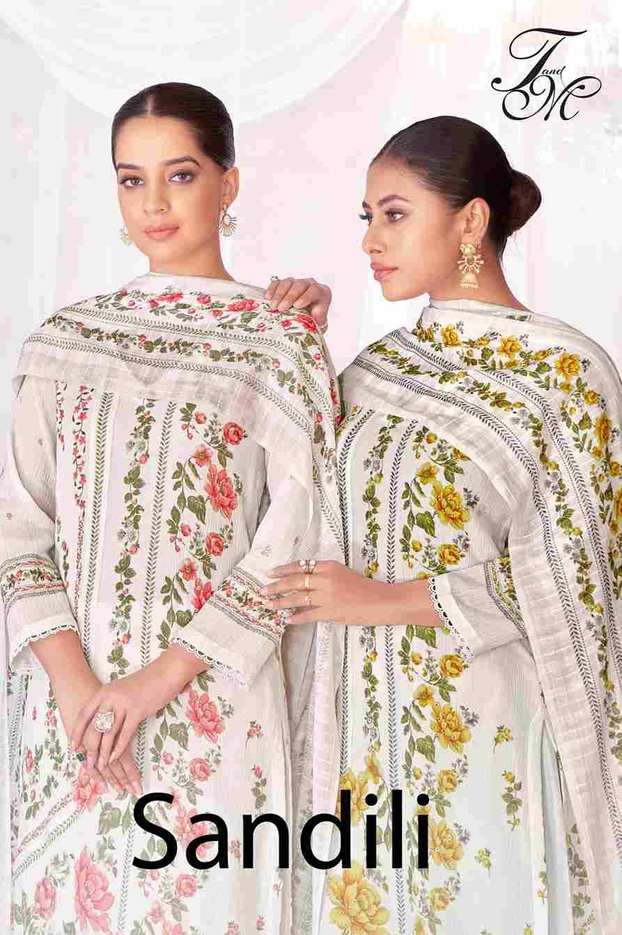 Sandili By T And M Designer Studio Beautiful Festive Suits Colorful Stylish Fancy Casual Wear & Ethnic Wear Pure Cotton Dresses At Wholesale Price