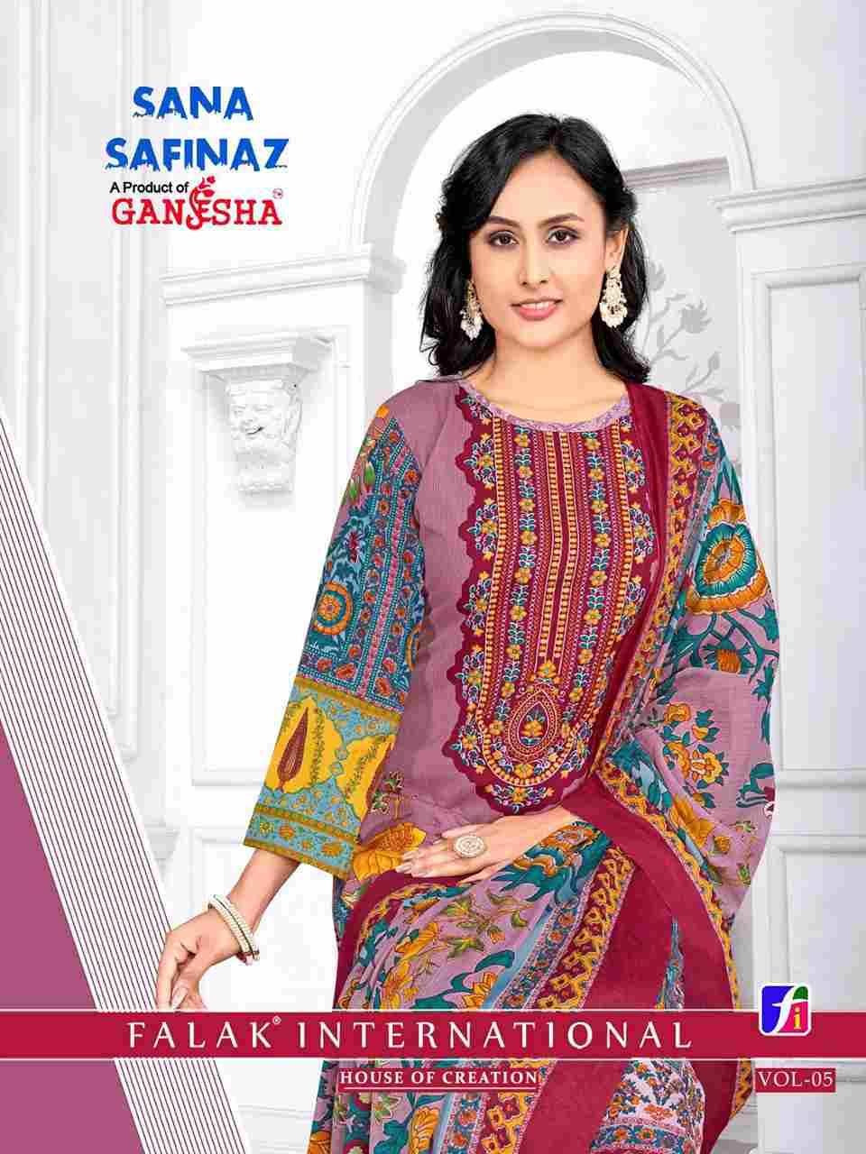 Sana Safinaz Vol-5 By Ganesha 5004 To 5011 Series Beautiful Festive Suits Stylish Fancy Colorful Party Wear & Occasional Wear Pure Cotton Dresses At Wholesale Price