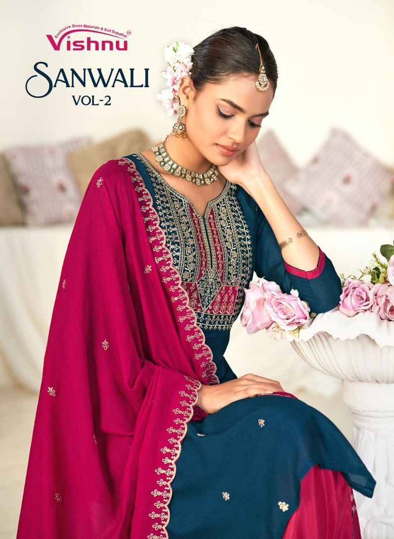 Sanwali Vol-2 By Vishnu 31001 To 31012 Series Beautiful Stylish Festive Suits Fancy Colorful Casual Wear & Ethnic Wear & Ready To Wear Vichitra Silk Print Dresses At Wholesale Price